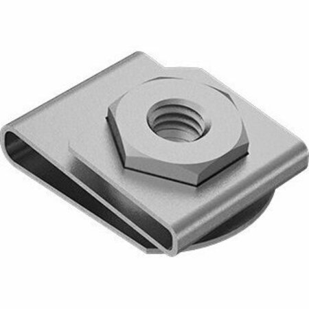 BSC PREFERRED Steel No-Slip Clip-On Enclosed Hex Nut Zinc-Plated 10-32 Thread Size for 0.02 to 0.12 Panel Thick 98065A150